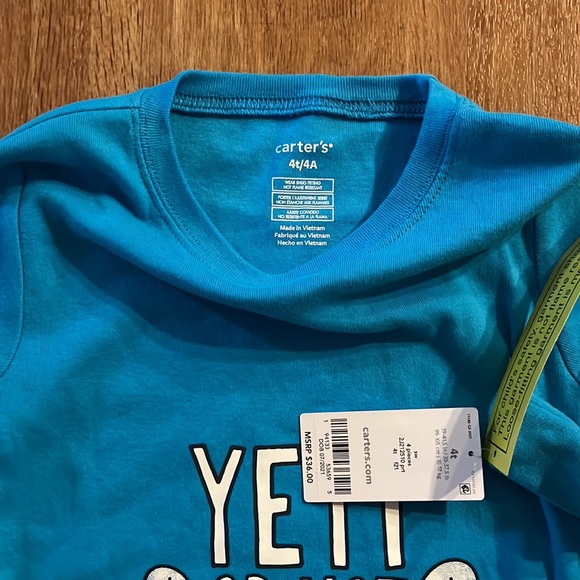 Carter’s boy’s Yeti sleep top - Picture 2 of 3